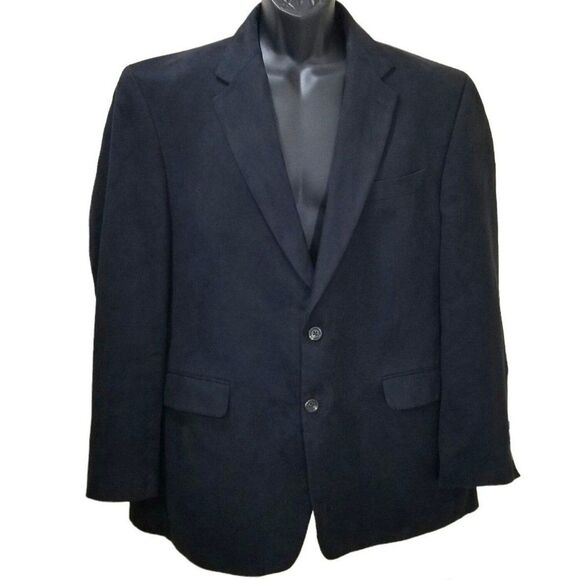 Vintage Lauren by Ralph Lauren Men’s Black Faux Suede Sport Coat Size 44R